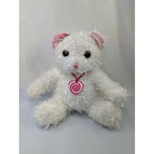 Commonwealth White Bear Plush 9 Inch Necklace Stuffed Animal Toy